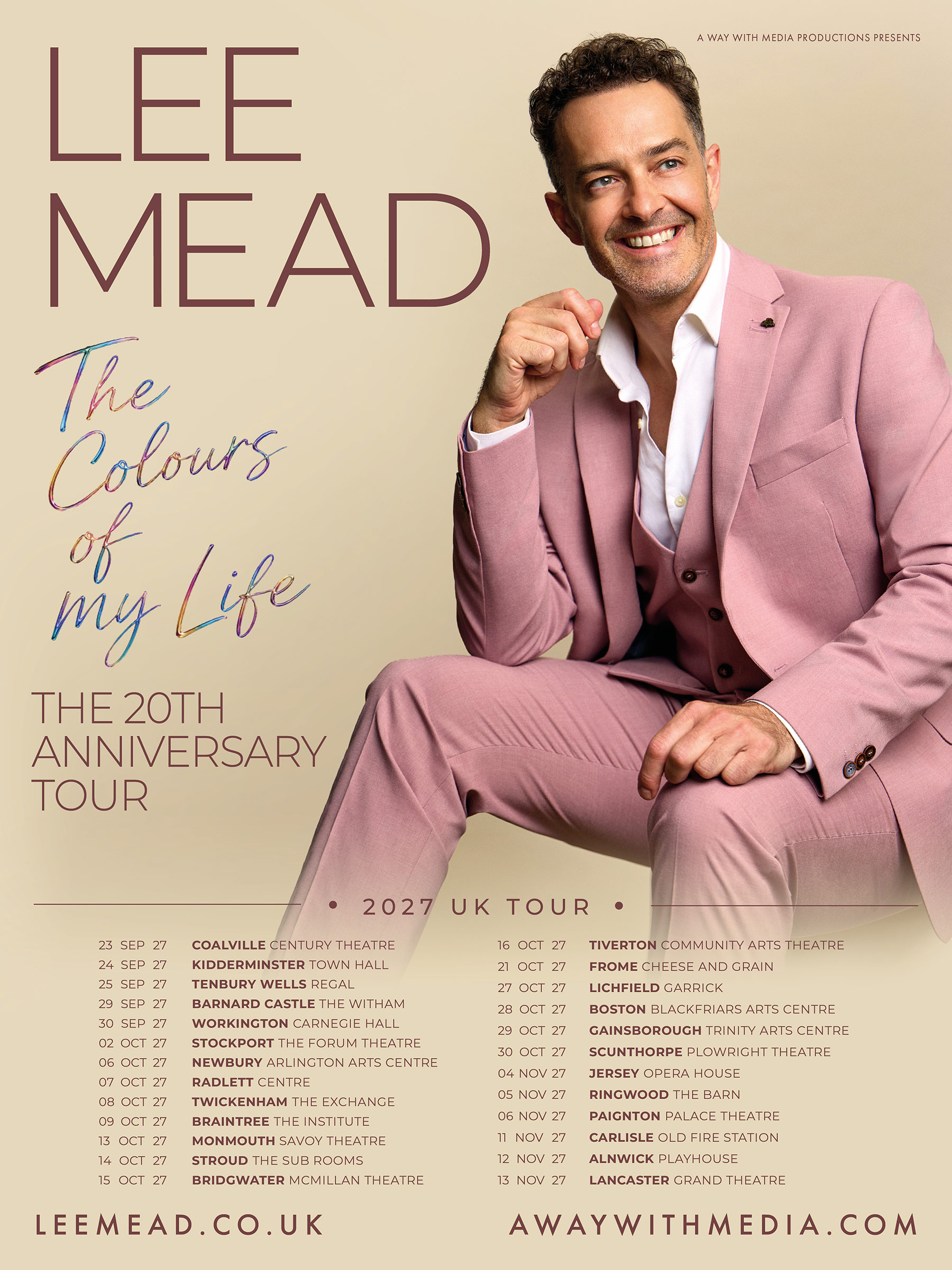 Lee Mead - The Colours of my Life - Tour 2027